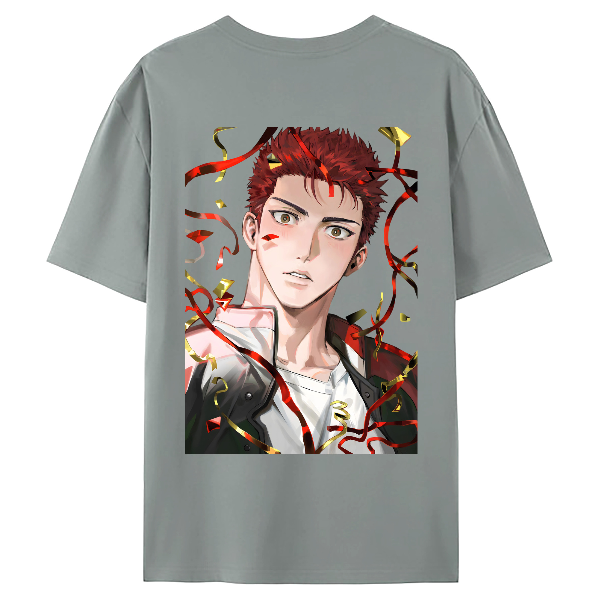 （画像用） SLAM DUNK／スラムダンク 綿100％ メンズ半袖Tシャツ（バックプリント） 通気性